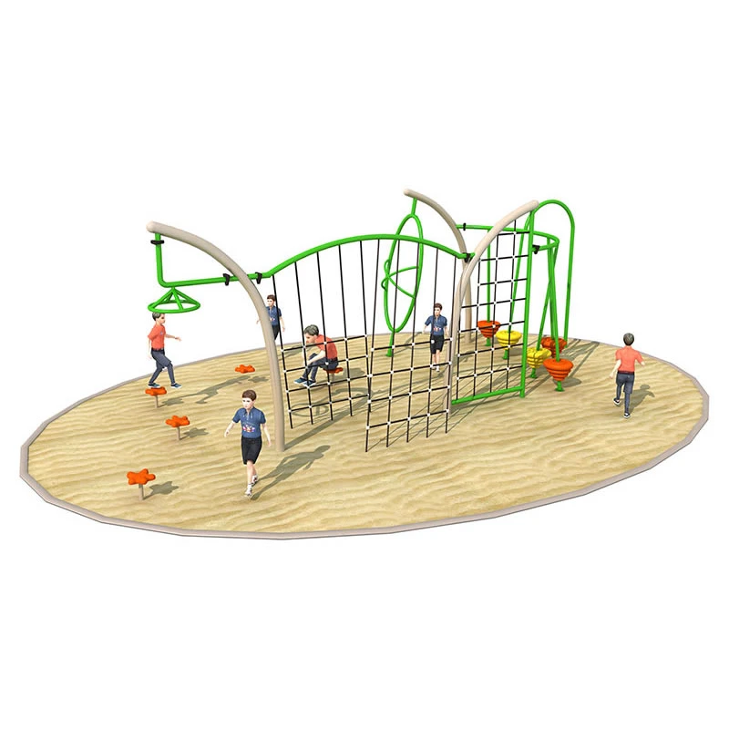 Metal Pipe Rope Net Panel Climbing Walls Holds Outdoor Commercial School Playground Monkey Bar for Sale