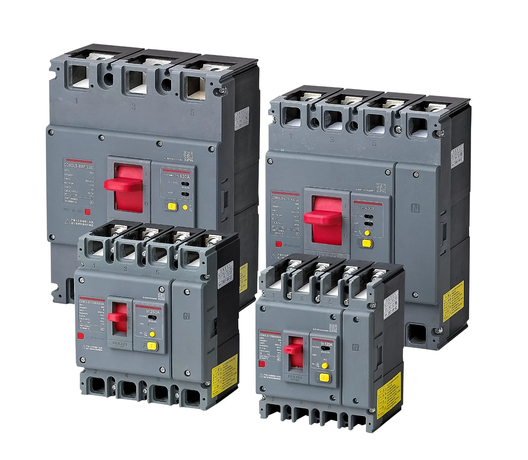 Delixi Cdm3ls Residual Current Opertedcircuit-Braker