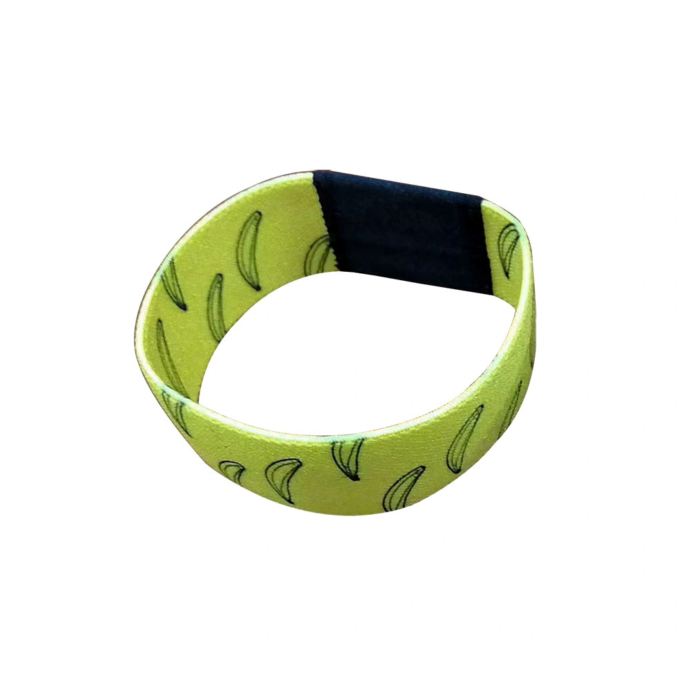 Bracelet textile RFID 125 kHz imprimé sur mesure bracelet souple RFID