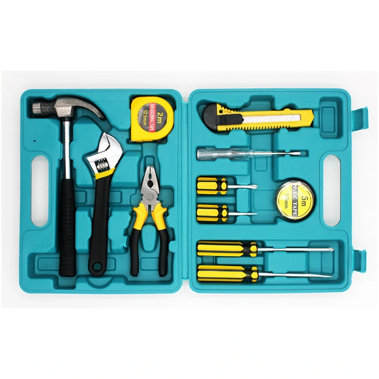 Jeu d'outils à main 12 pièces, combinaison de matériel, portatif, Sr8012 Boîte à outils portable en plastique