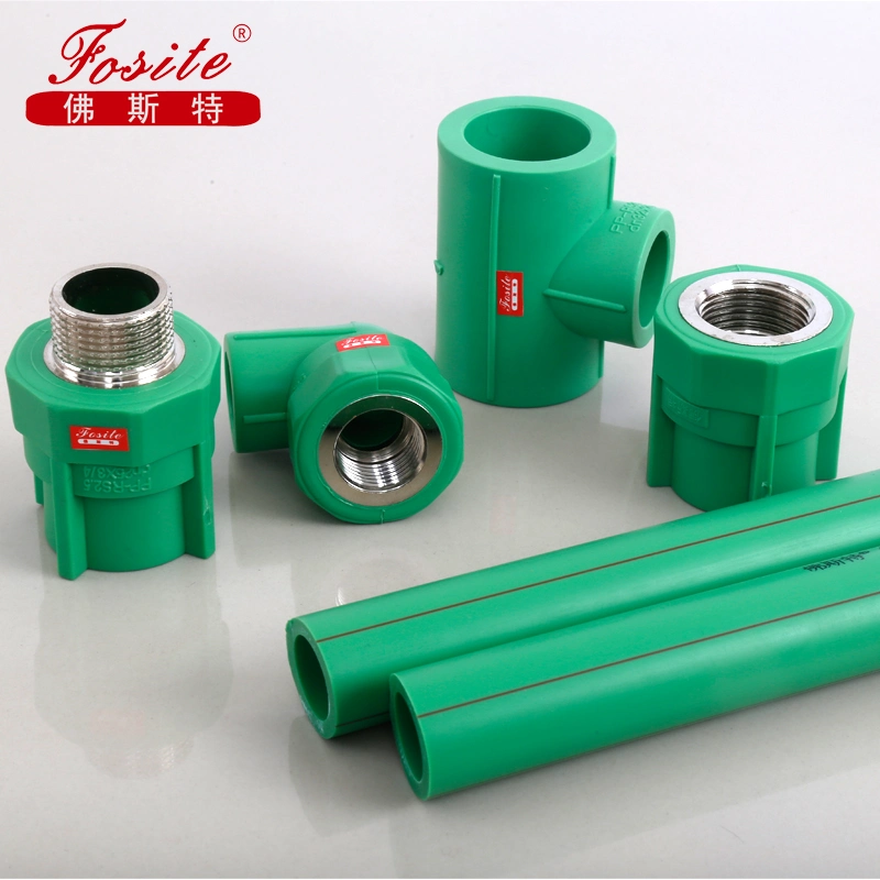 Hot Sale Factory Price Plastic PPR Water Pipe 16-160mm Pn12.5-25 Ball Valve Elbow PVC PE HDPE PPR Pipe