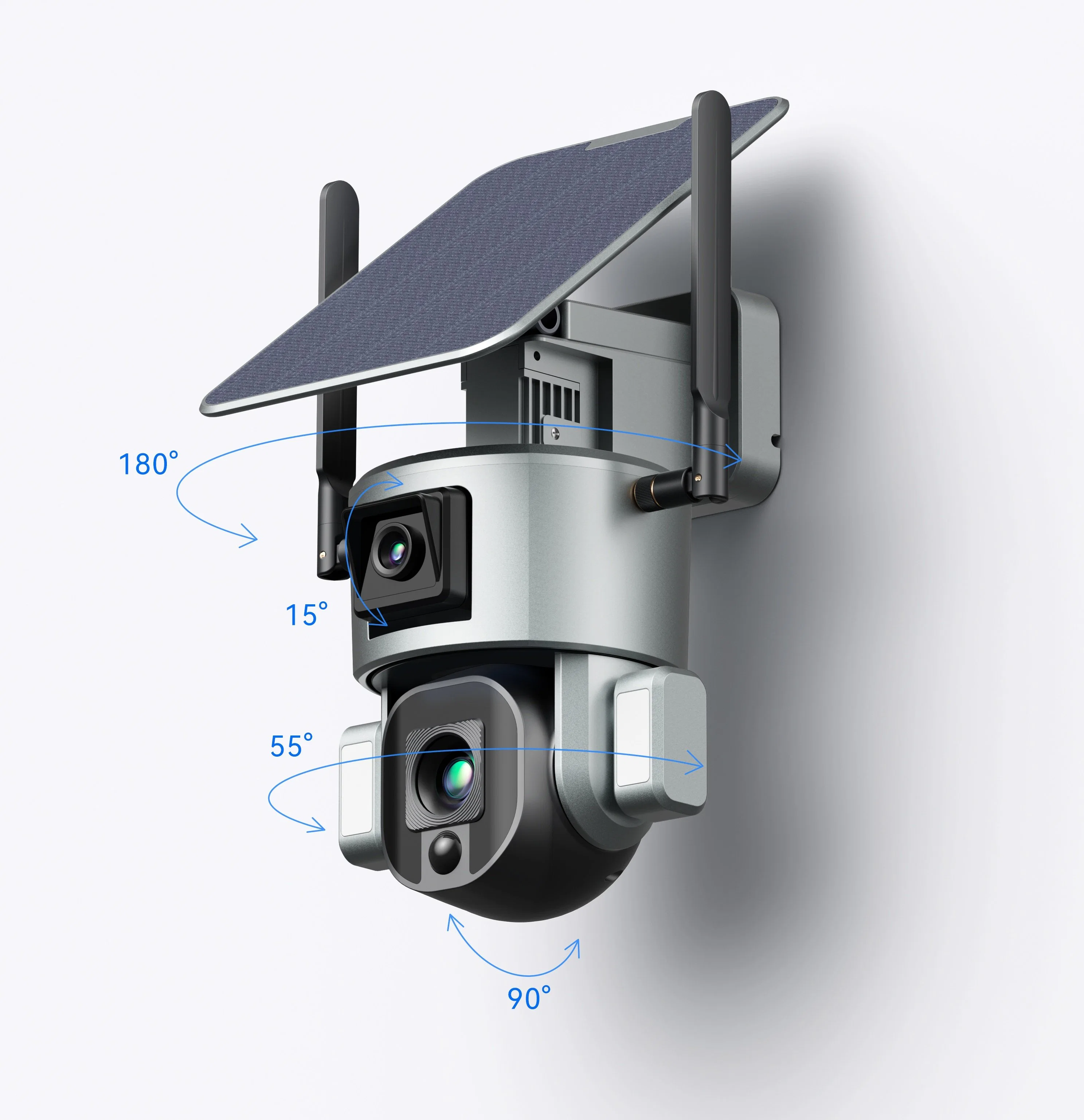 Fsan 4K 8MP Solar Panel Camera Wireless Security Camera 360 PTZ 4X 10X PTZ Zoom Camera 4G/WiFi IP CCTV Camera