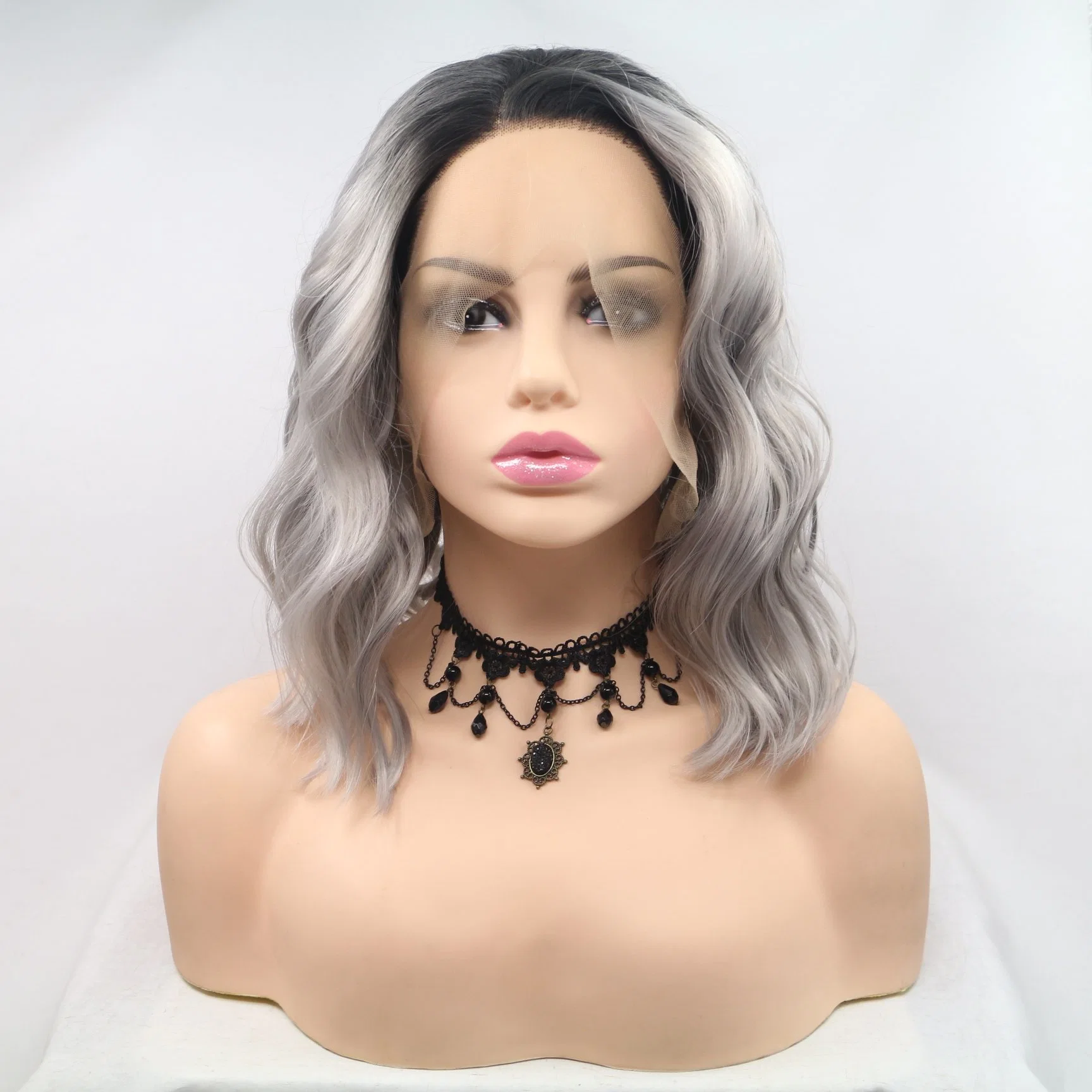 New Style Synthetic Fiber Full Machine Perücke Haar Kurzhaar Für schwarze Frauen