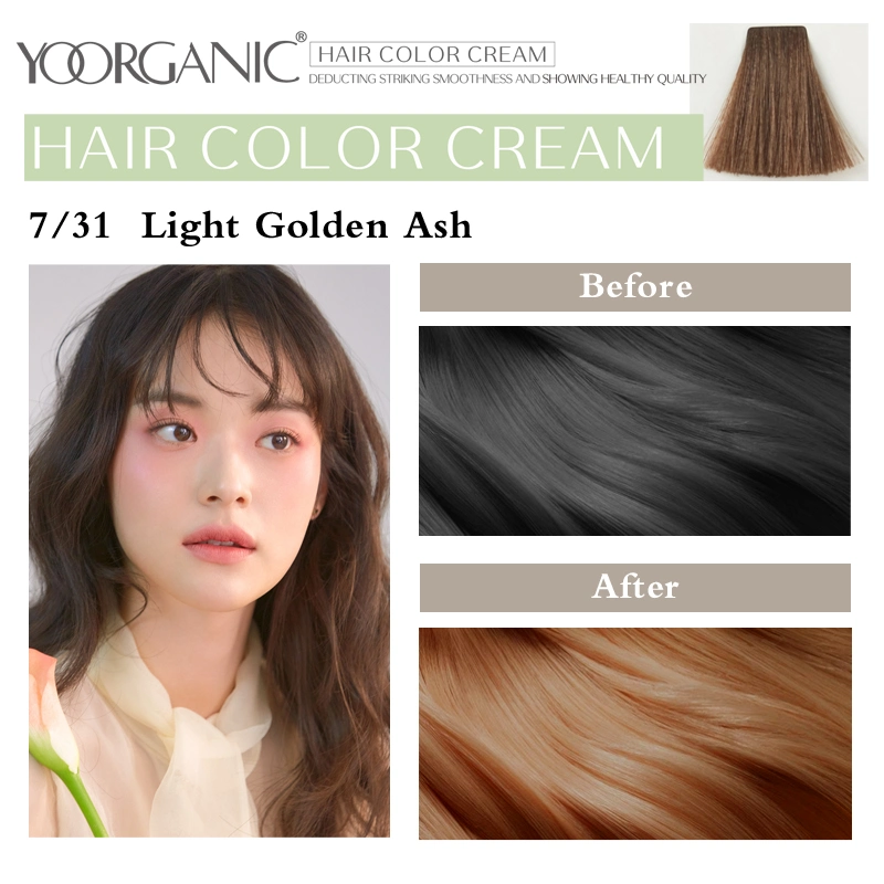 in Stock Wholesale/Supplier Price Yoorganic Brand Salon Ppd Free Natural Professional Hair Dye Cream Permanent Hair Color with Color Chart