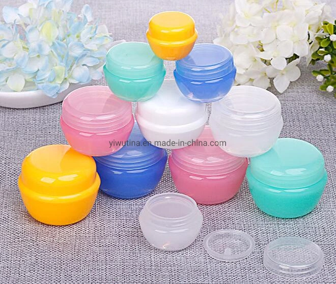 Free Sample Colourful Mushroom Cream Jar Trial Sample Skin Care Product Cosmetics Bottle Belt Inner Cap Box 5g 10g 20g 30g