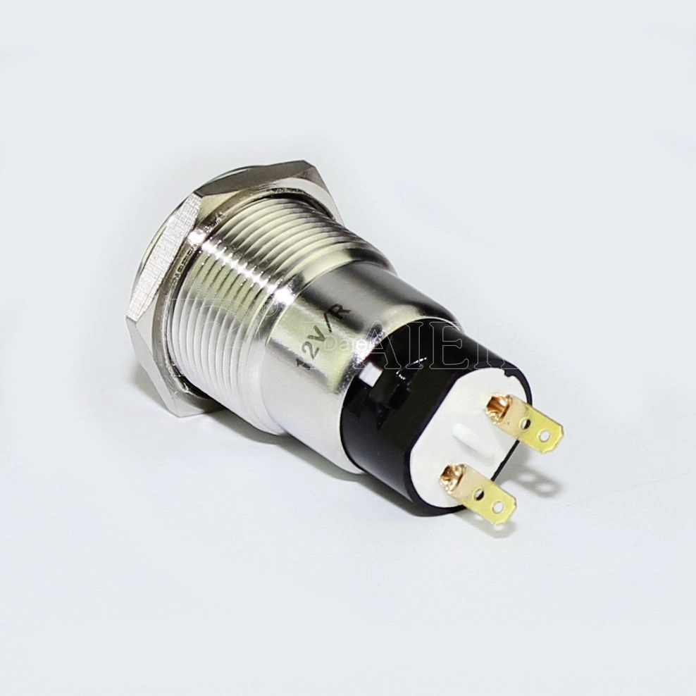 19mm Stainless Steel 12V LED Metal Push Button Buzzer Switch
