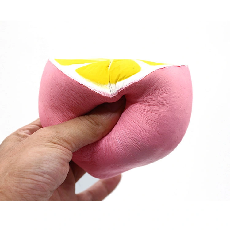 Hot Sale PU Lemon Soft Squishy Slow Rising Foamy Fruit Stress Toys