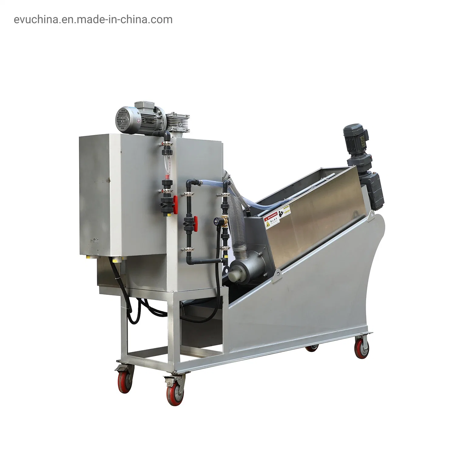 Portable Waste Water Treatment Wave Separator Screw Press Machine Sludge Dewatering System