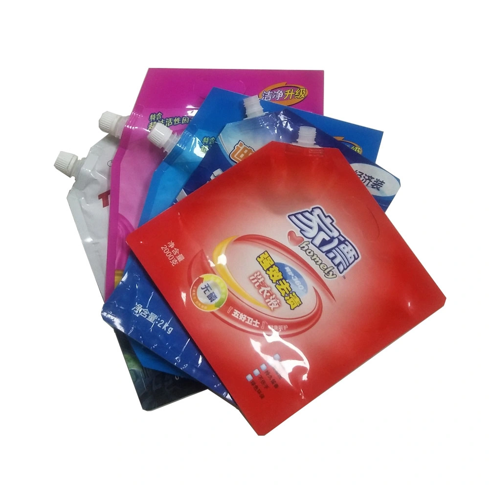 Free Sample Side Heat Seal Small Run Pink Cosmetic 250ml 500ml Disposable Drink Pouch Plastic Bag with Spout