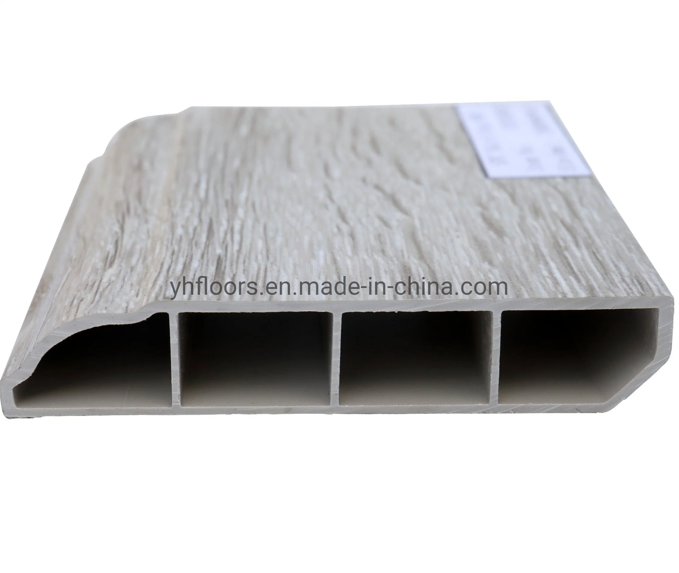 High Gloss UV Wood Pine Decorative PVC Plastic Flooring Wall Skirting Board