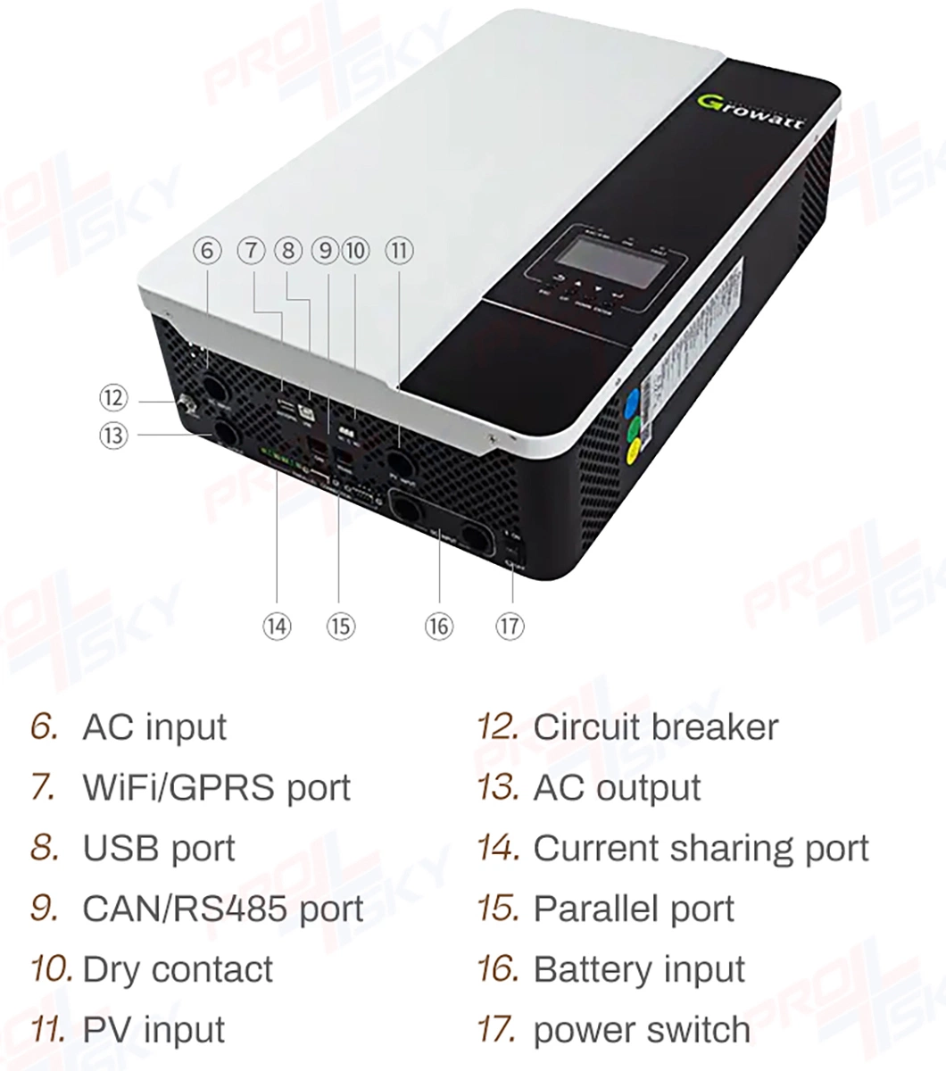 Controlador MPPT de inversor solar híbrido para BH-up Growatt SPH 5000tl3 para Comércio por grosso