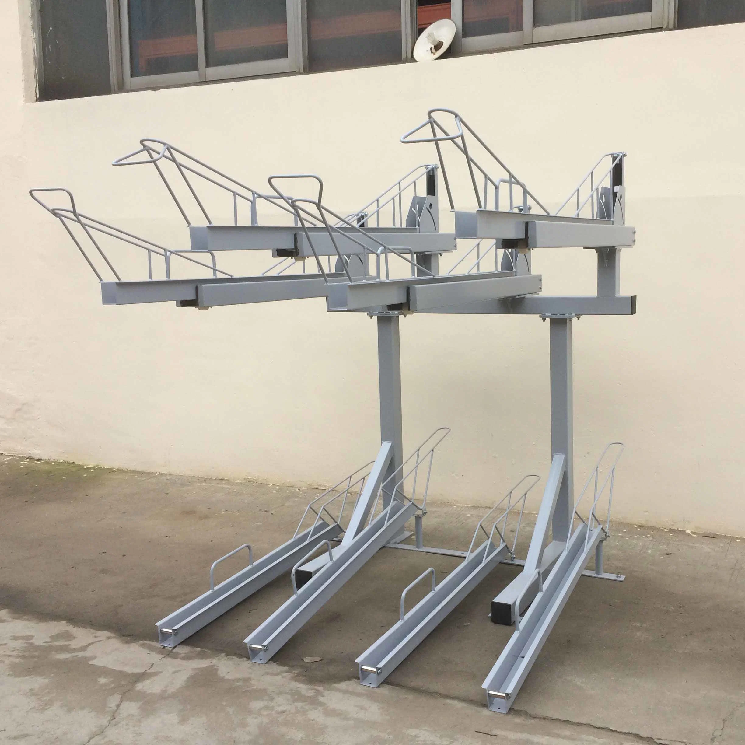 Japan Floor Mounted Combination Two Tier Cycle Rack Storage Outside Bike Parking