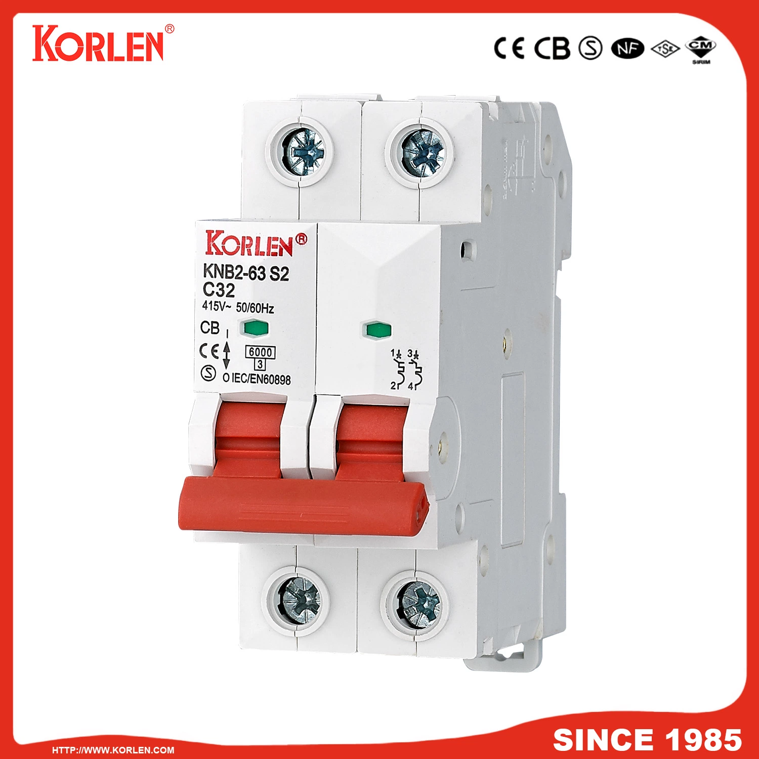 New MCB Mini Circuit Breaker with Three Colours for Indication