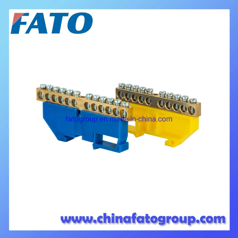 China fábrica de tierra carril DIN 6X9 250V -450V Terminal de plástico Bloque