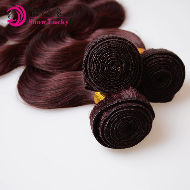 8A Grade 100% Indian Virgin Hair Deep Wave Wine Red 99j India Remy Human Hair Weaving