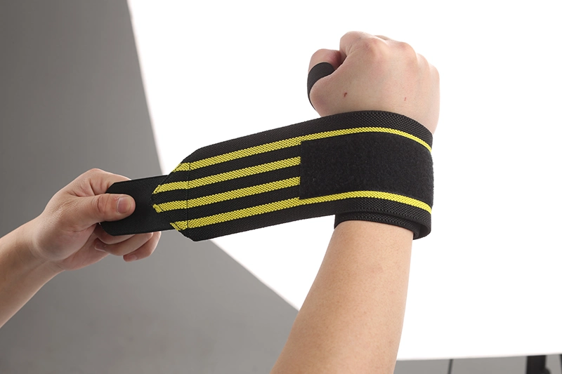 Polyester Latex Cotton Elastic Adjustable Wrist Brace Wirst Support Sprain Prevention Compression bandage Sports Weight Lifting Wrist Wrap Strap Fitness