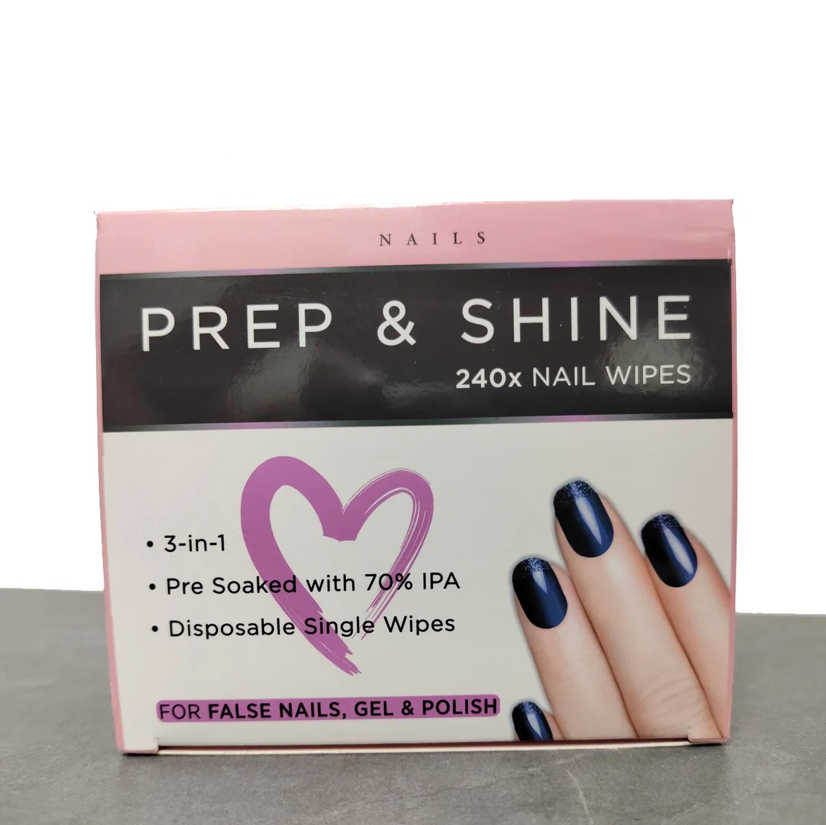100PCS for False Nails Wet Wipe Pre Soaked Wipes 70% Ipa Wipe Prep Shine Nail Wipe
