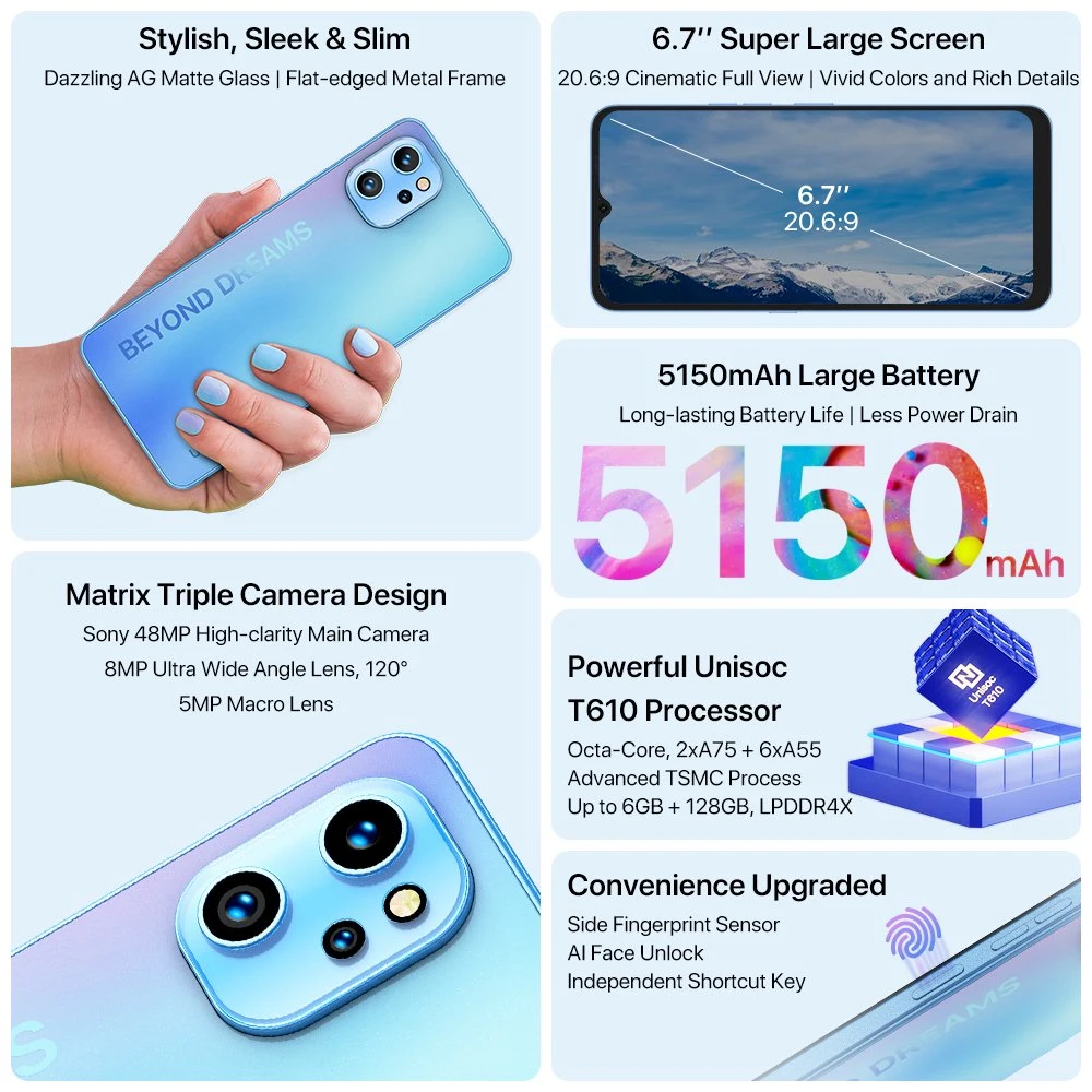 NFC 4G Smartphone A13 PRO 5150mAh Game Mobile Phone