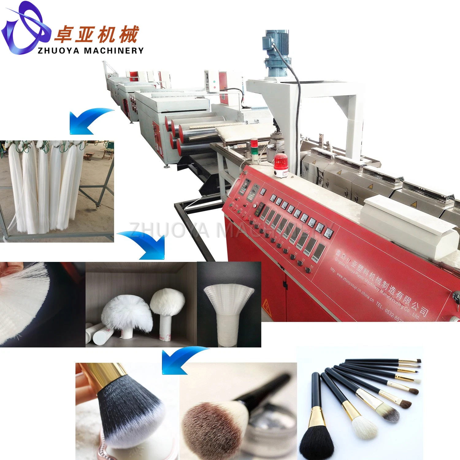 Pet/PBT Synthetic Filament Drawing Machine for Cosmetic/Make-up Brush Hairs Bristles