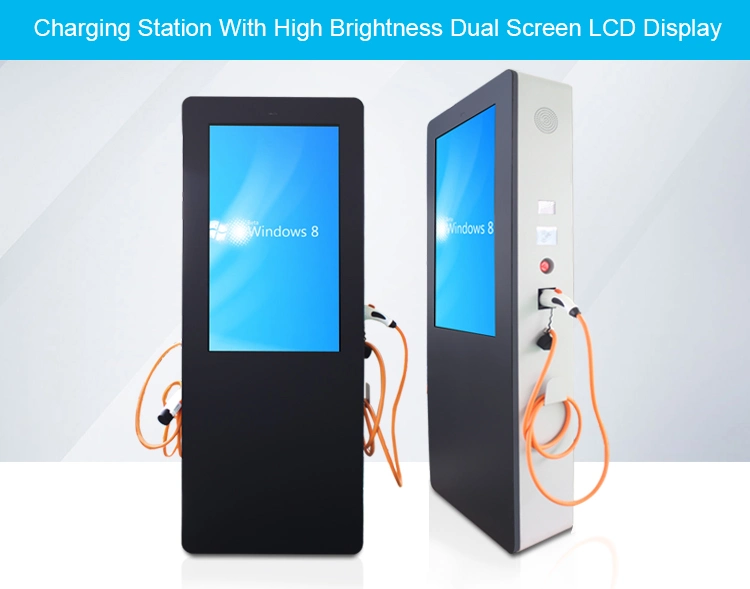 Dedi 55 Inch Outdoor Advertising LCD Digital Display Screens with Electric Car Charging Station