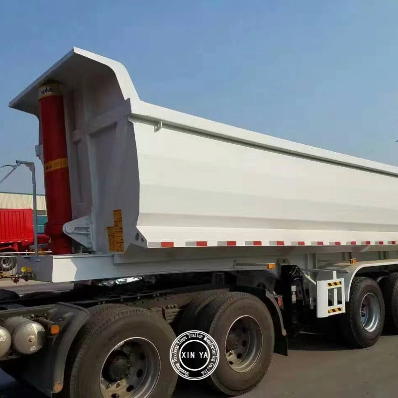 Eje 3 Volquete Tráiler 60 Ton Dump volcado eje semi tráiler 3 Tráiler 4 eje U tipo remolque basculante