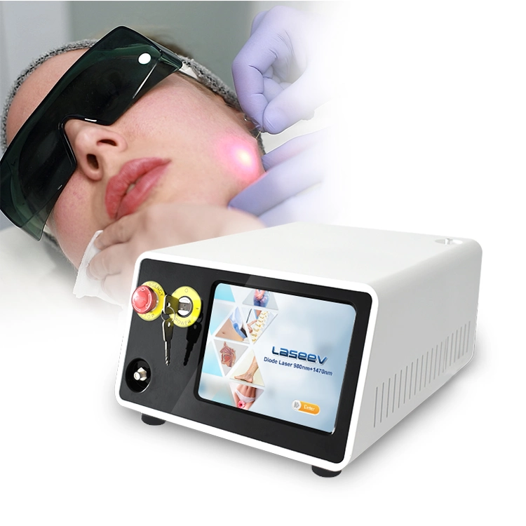 Diode Laser Dual Wavelength 980+1470nm Endolaser Skin Tightening Facial Lifting Clinic Use Medical Device