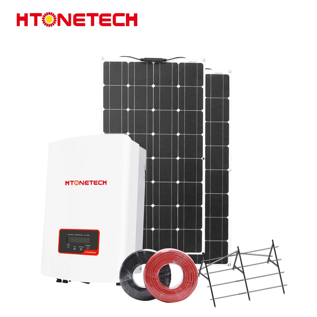 Htonetech on Grid off Grid Hybrid Inverter Solar Panel 455W China Manufacturers 5kwh 10kwh 15kwh 20kwh Home Solar Power on-Grid System