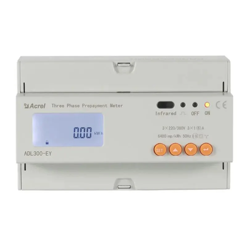 Acrel Adl300 Three-Phase Prepaid Energy Meter DIN Rail 35mm Installation for RFID Card Local and Cloud Prepayment Solution