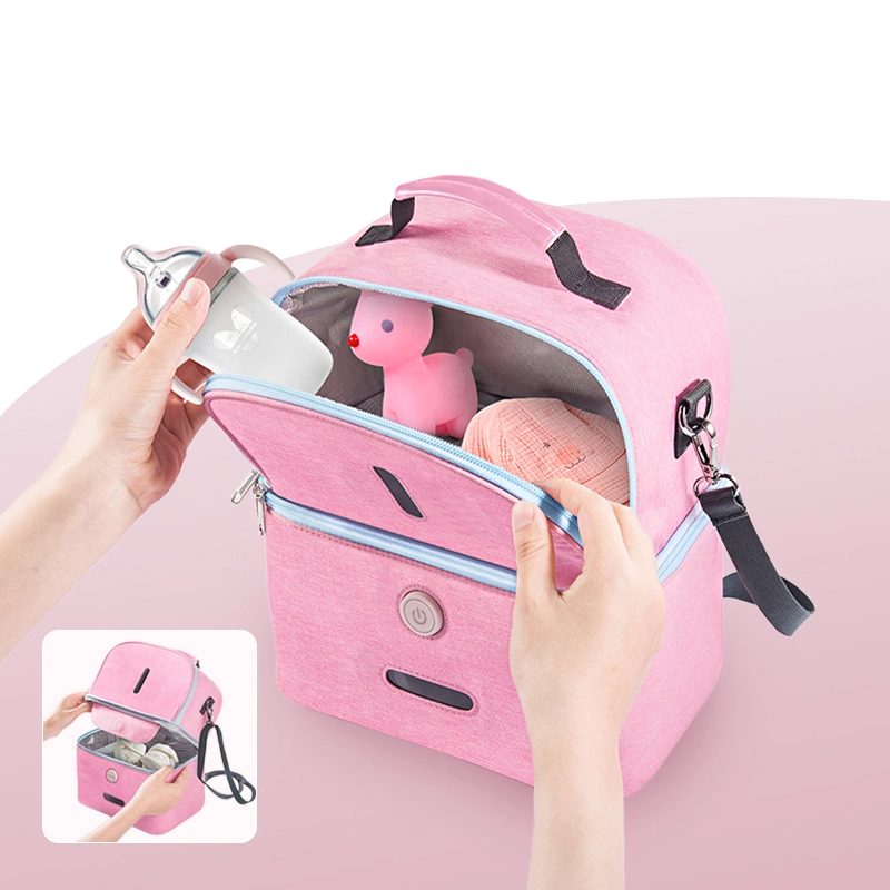 Sac à dos de stérilisation UV multifonctionnelle portable maman de couches de la pompe du cancer du sein Biberon LED UV de Plein Air Bag Sac de désinfection