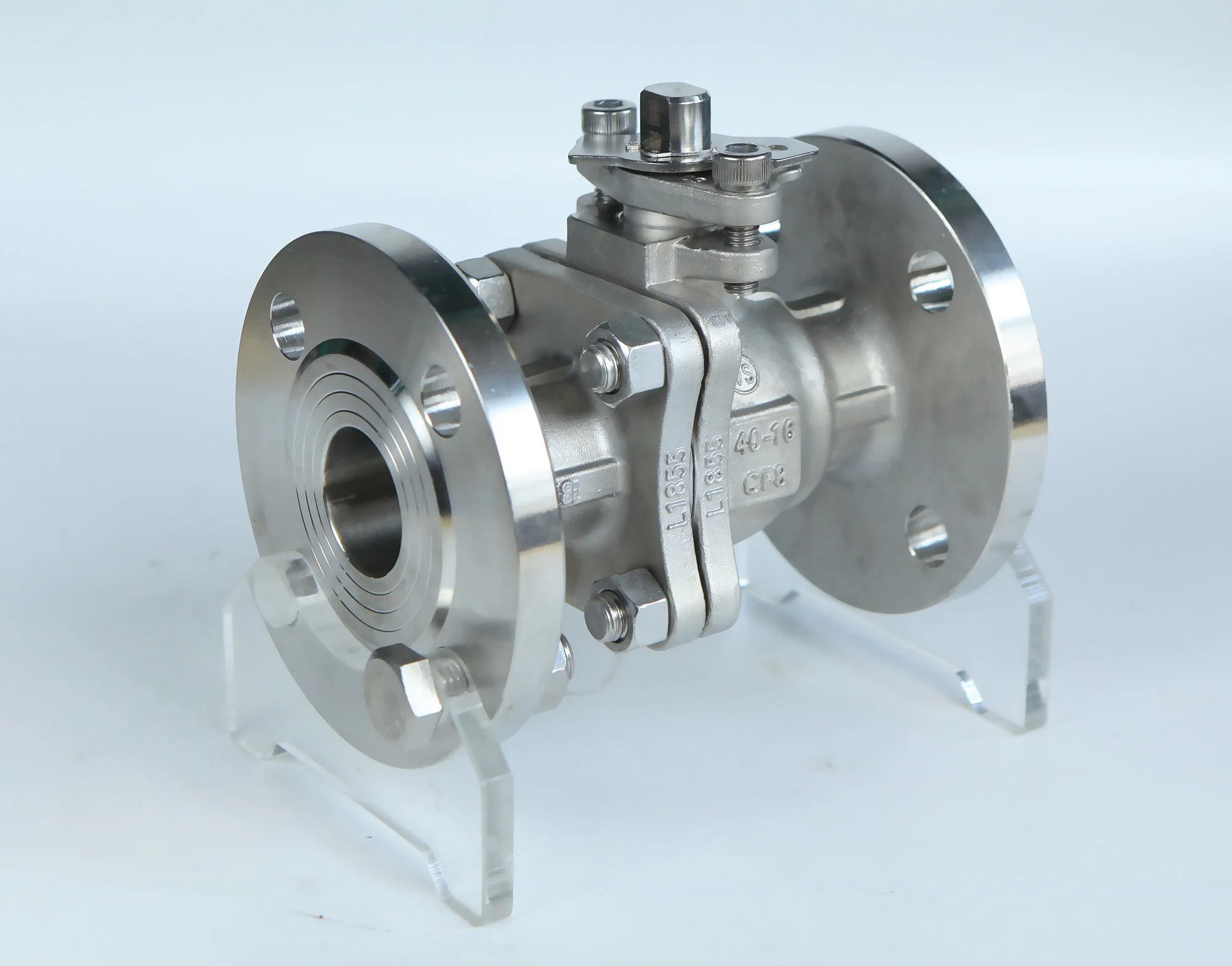 304 316 Full Port Manual Flanged End Stainless Steel Floating Ball Valves