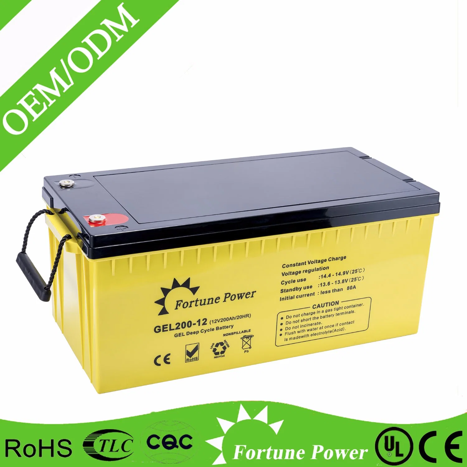 Fortune Lead Acid AGM Battery 12V 200ah Deep Cycle Battery