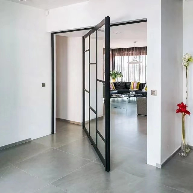 Exterior Pivoting Wall System Custom Glass & Metal Pivot Doors Pivot-Hung Door Large Front Door