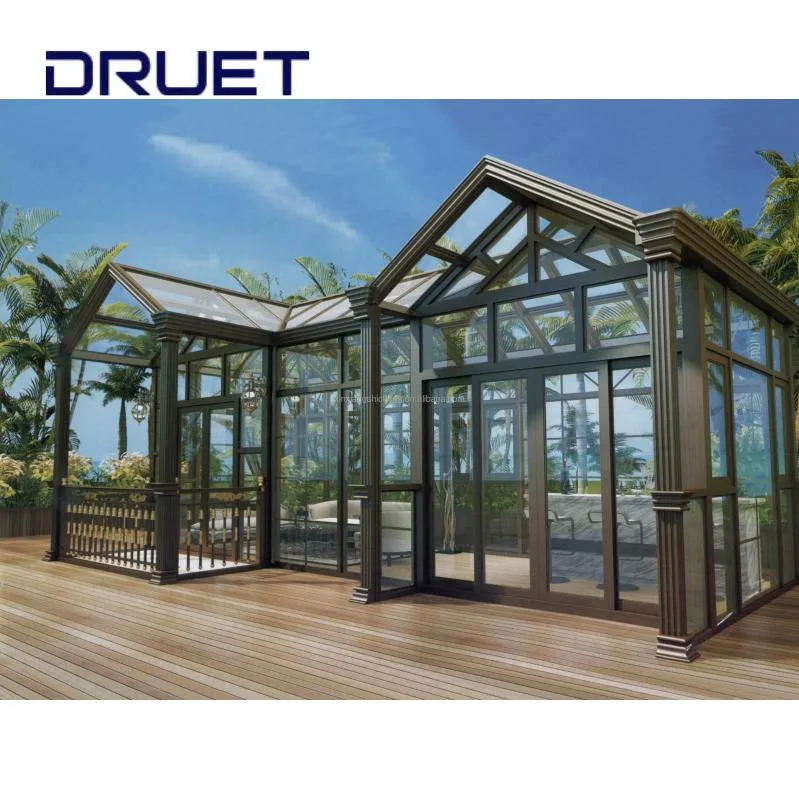 Customized Glass Roof Aluminum Glass Houses Sunroom