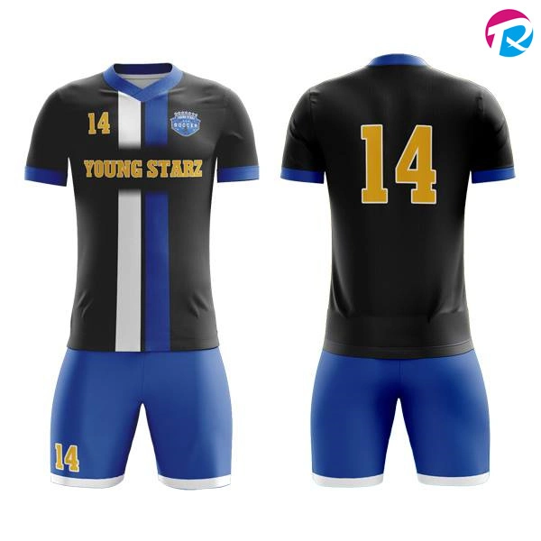 Uni Customized Sport Jersey Fußball-Set Sportbekleidung Atmungsaktiver Fußball Einheitliche Sätze