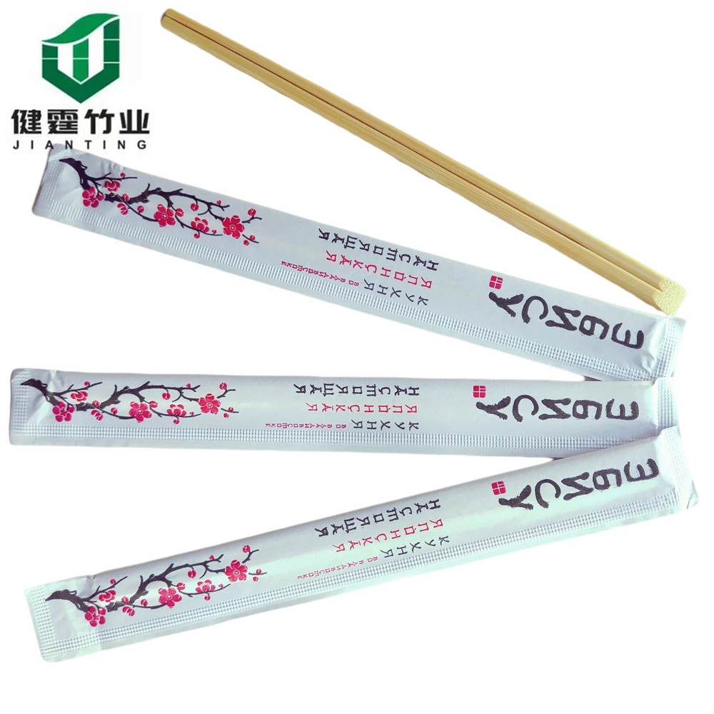 Hot Sale Russia Market Disposable Bamboo Round Chopsticks with Customized OPP Wrapper