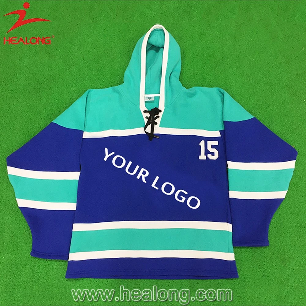 Healong Sky Blue Free Style Fashion Cotton Ice Hockey Jersey