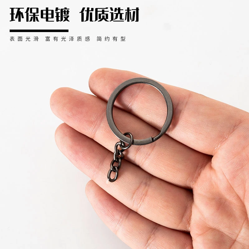 Electroplated Metal Keychain Bake Paint Car Key Ring Chain Accessories