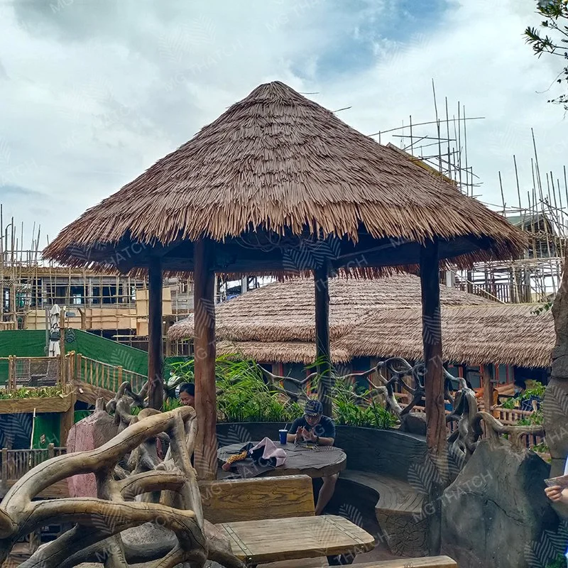 Fireproof Synthetic/Artificial Roof Tiki Hut Palm Palapa Thatch Tiles More Than 20 Years Lifespan