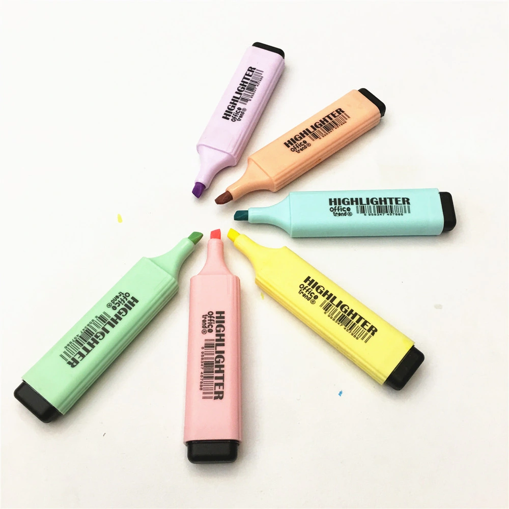 Wholesale/Supplier Highlighter Pen Fluorescent Markers Chisel Tip Stationery Promotional Gift