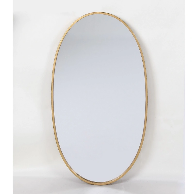 Modern Luxury Decorative Gold Stainless Steel Round Wall Mirror for Hotel Bathroom