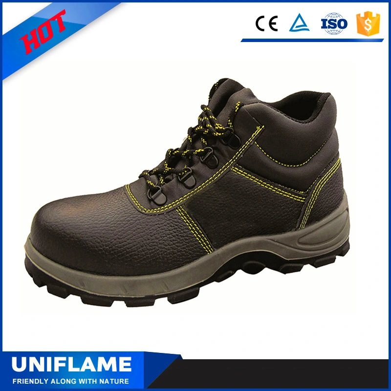 Leather Steel Toe Safety Shoes Men Work Shoes Ufa006