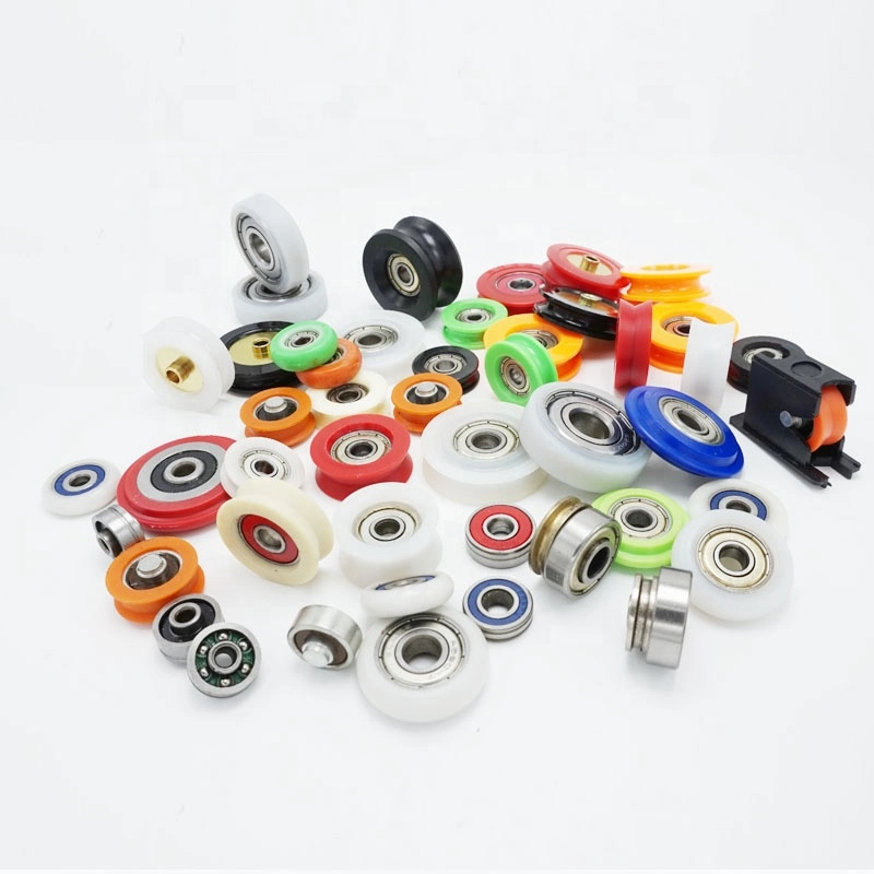 Polyurethane PU Coated Bearings with 625 626 608 as Per Your Drawing Plastic Injection Molded Nylon Door Wheel Door and Window Pulley Wheel UPVC Sliding Window