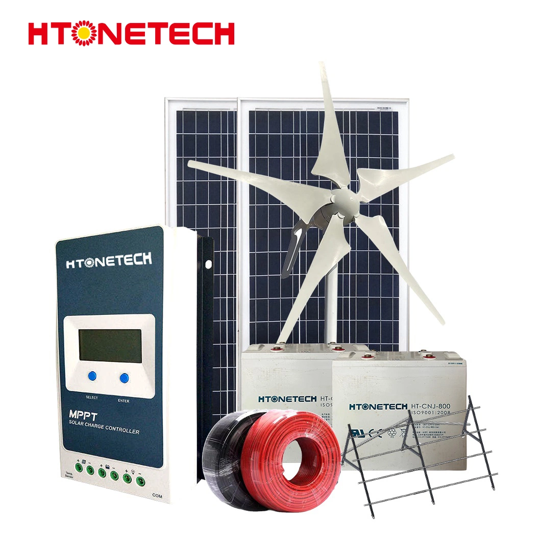 Htonetech Monocrystalline Solar Panel 4W 6V Factory Hybrid Power System China 10kw Vertical Axis Wind Power Generation Syste with Portable Mini Wind Turbine