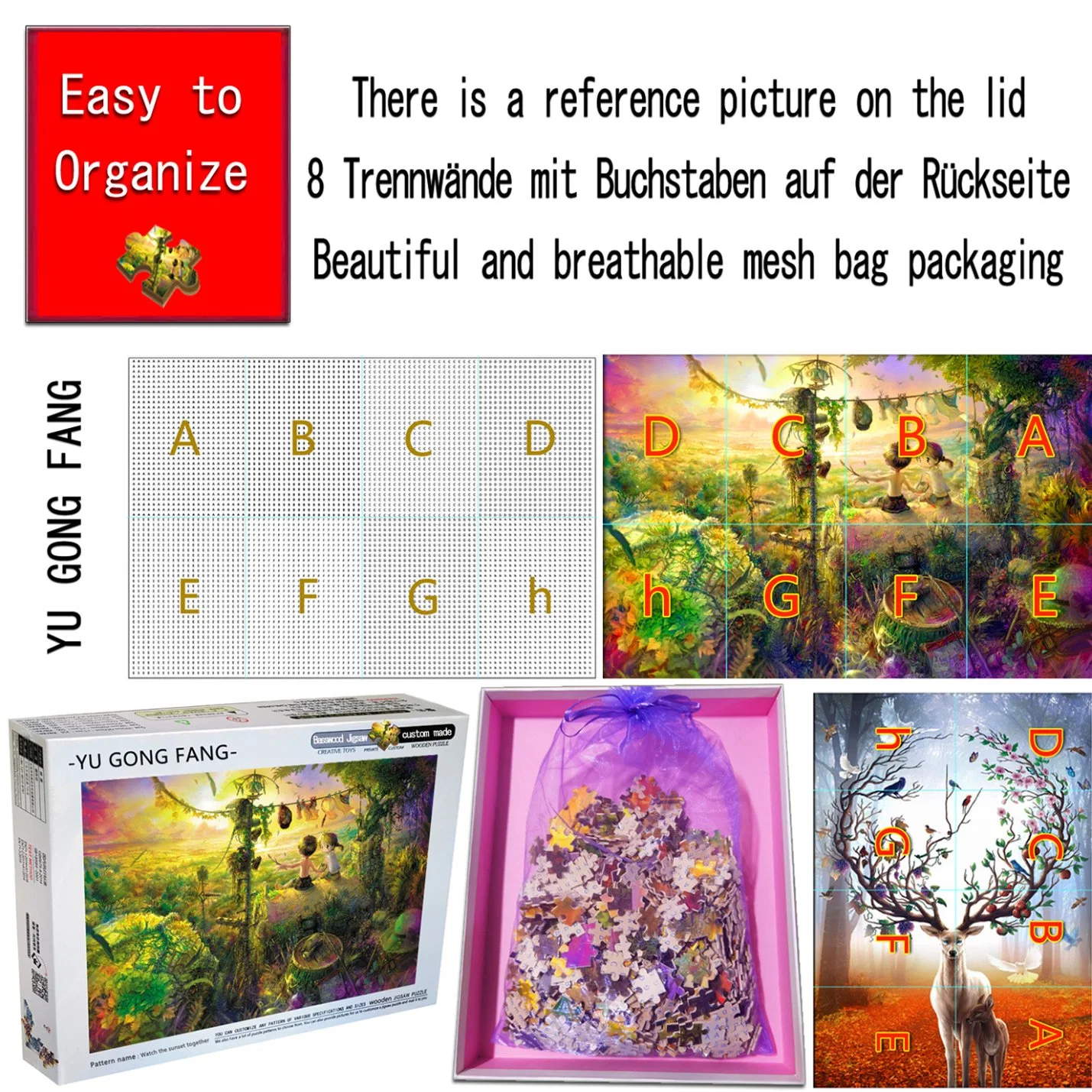 Wholesale/Supplier Wooden 1000-Piece Jigsaw Puzzle with Custom Patterns and Sizes and Number of Pieces, Animal Cats, Gifts for Children Toys