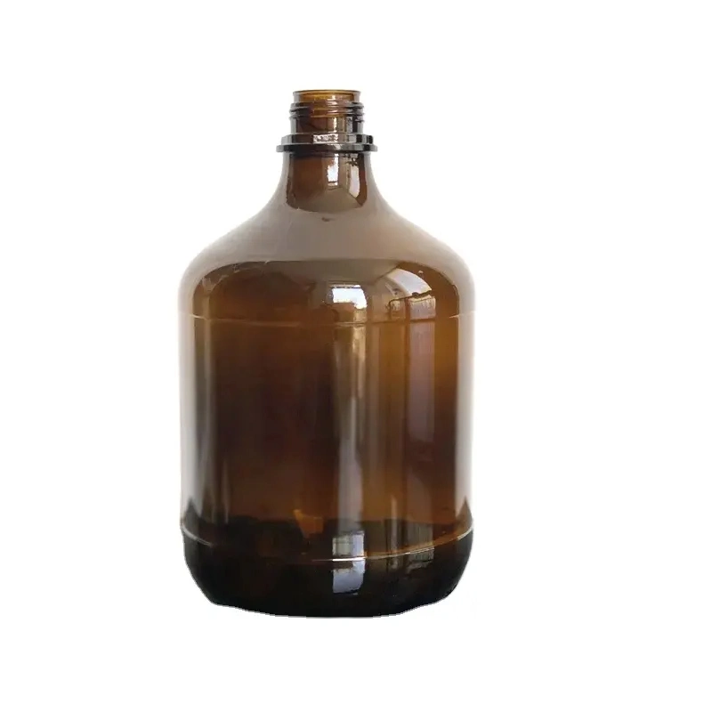 Lab Glassware Media Storage Bottle Chemical Reagent Bottle 2.5L Amber Glass Bottle with Plastic Cover