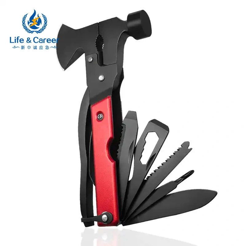 Color Wood Handle Multifunctional Axe Escape Hammer Car Safety Hammer Car Life Hammer Hardware Tool