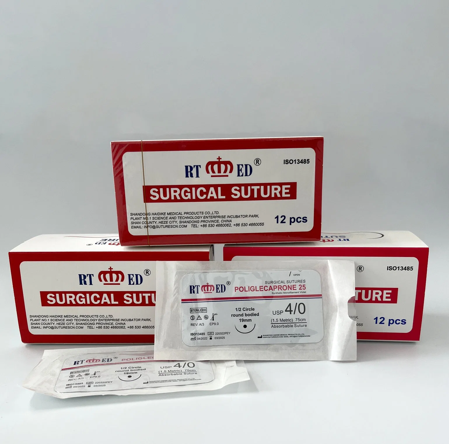 Disposable Surgical Absorbable Surgical Suture Pgcl with Needle (POLYGLECAPRONE 25)