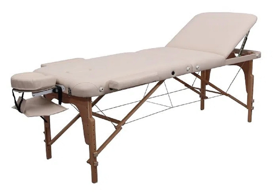 Three Wooden Eyelash Beauty Folding Massage Table with Carrying Bag