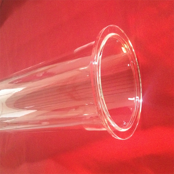 Clear Quartz Furnace Tube with Large Flange and Ball Head Joint