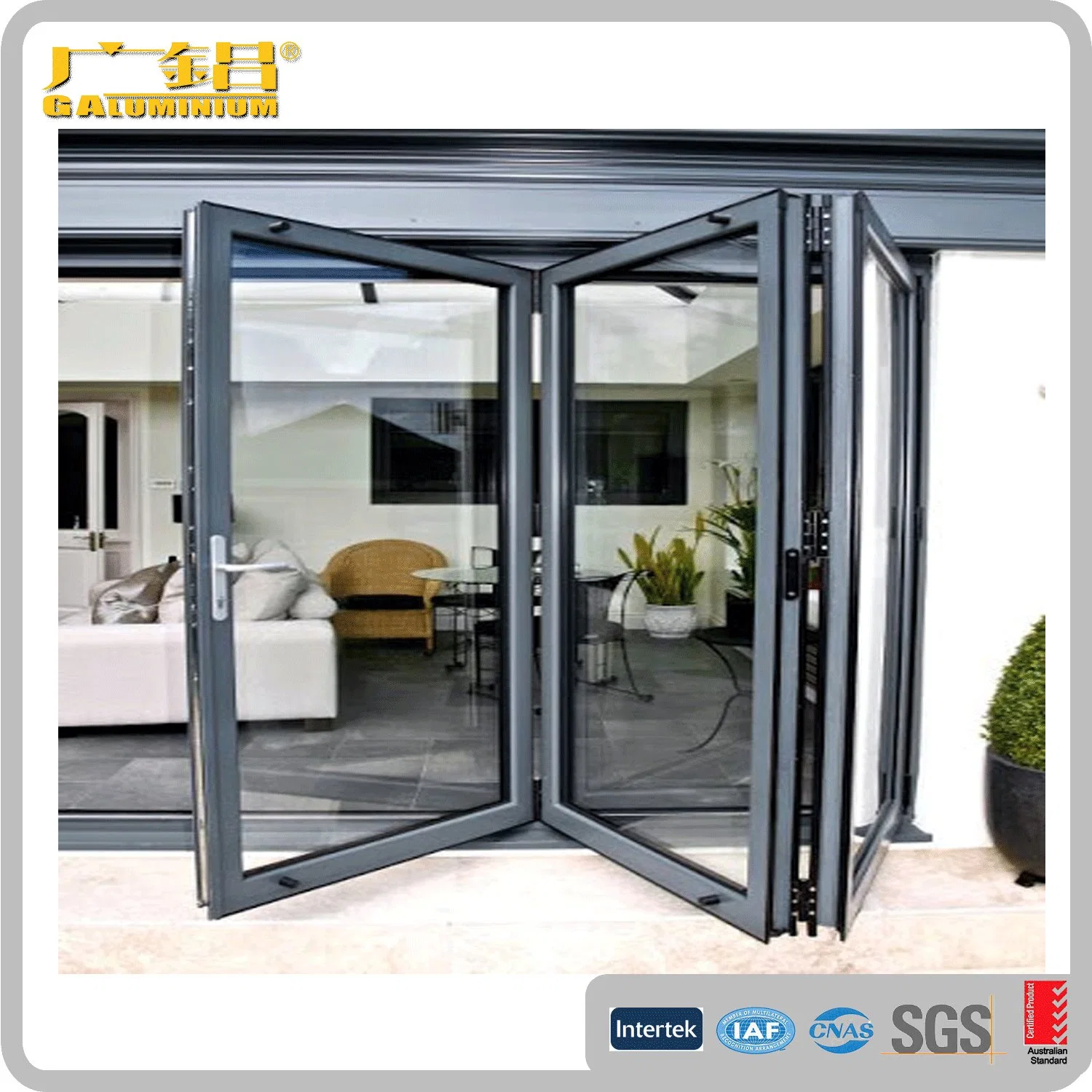 Aluminum Bi-Folding Door/Aluminium Folding Door/Multi-Leaf Door / Balcony Door